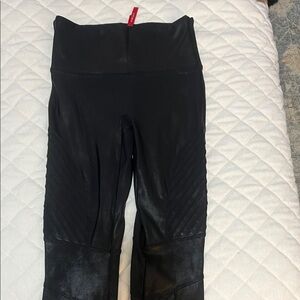 SPANX Black Textured Leggings